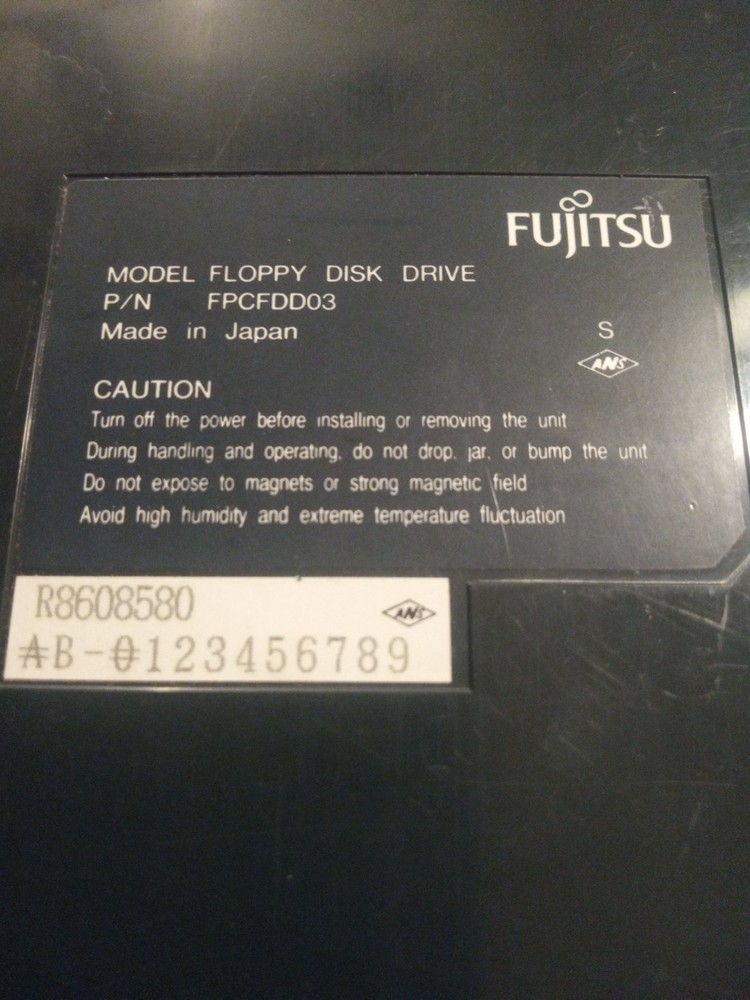 Fujitsu External  Floppy Disk Drive FDD, Model FPCFDD03