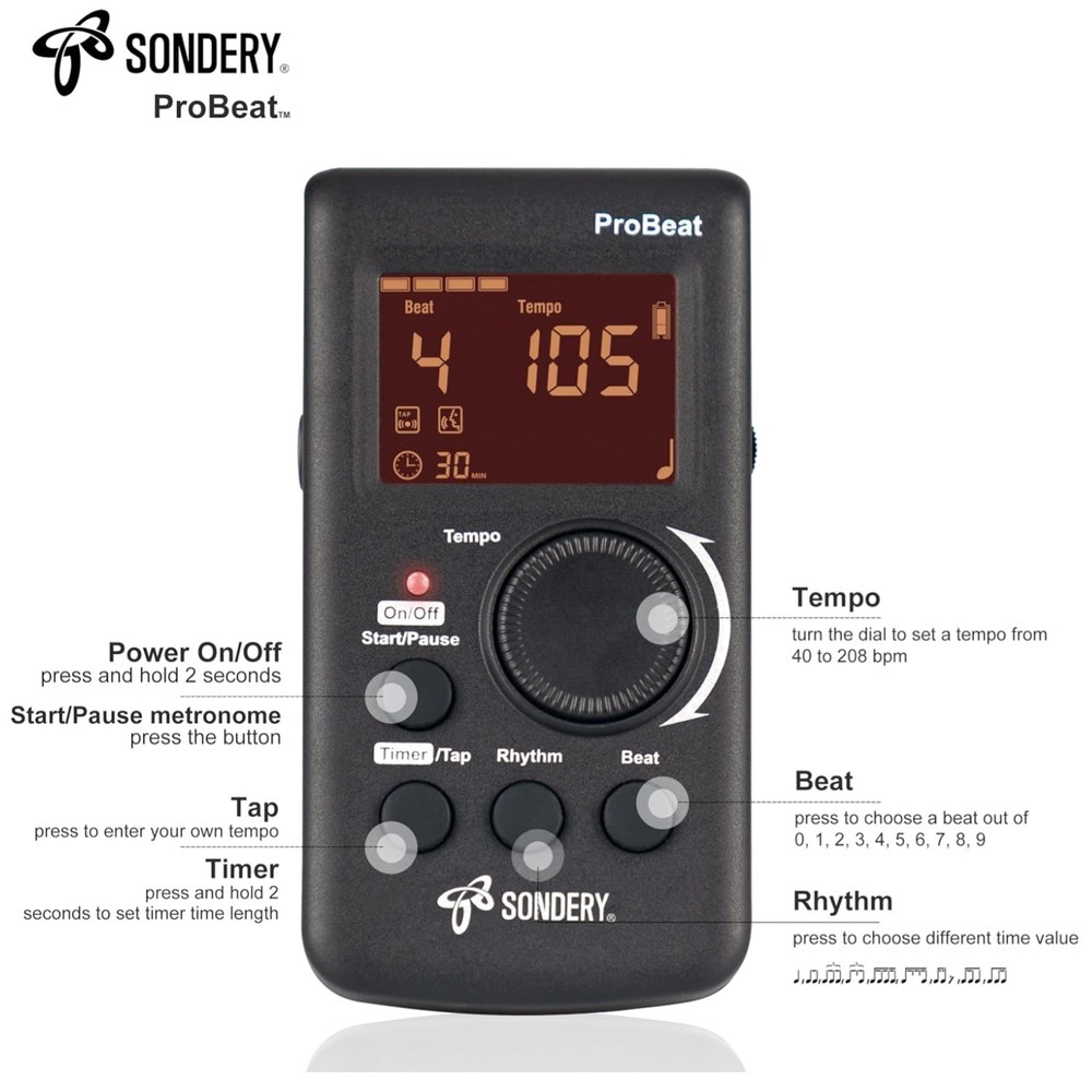 Portable Digital Metronome with Vocal Counting