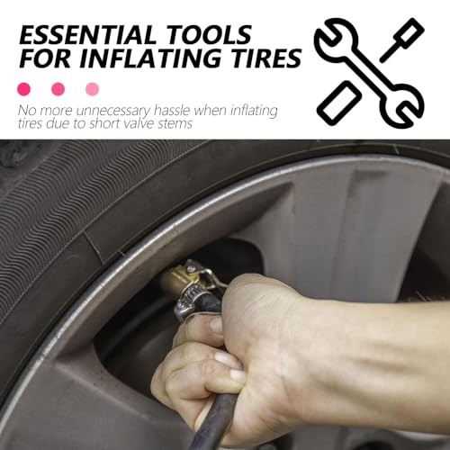 2PCS Tire Valve Stem Extensions,50mm Tire Valve Extender with Straight