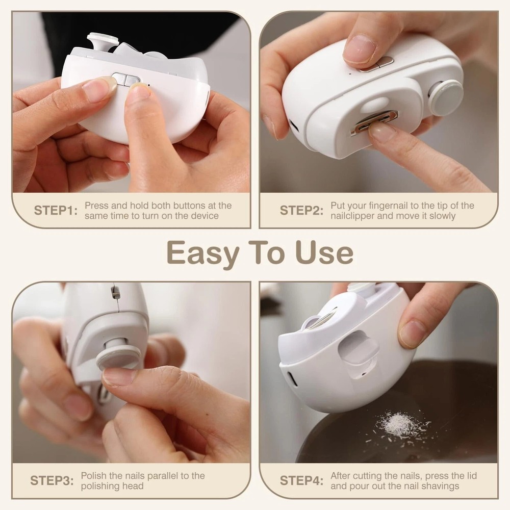 Automatic Electric Nail Clipper Trimmer Maintenance Kit With Cleaning Tools