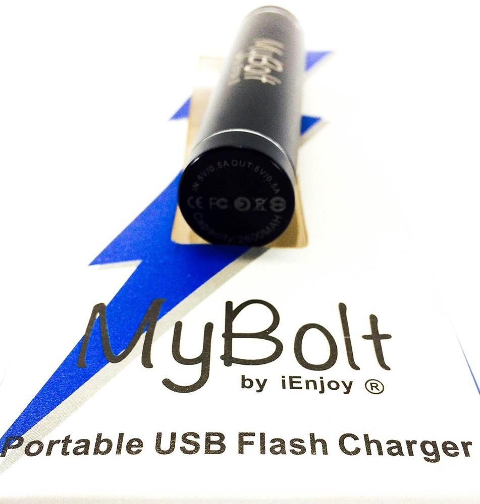 iEnjoy USB Flash Charger Device 2600mAh iPhone, Cellphone, Tablet, iPad Black.