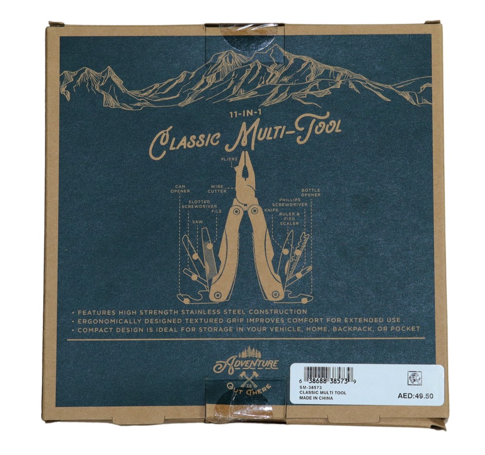 Adventure Out There Multi-Function Tool 11-In-One NIB Blue