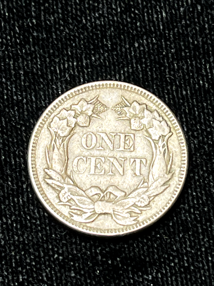 1857 Flying Eagle Cent ( VF + )