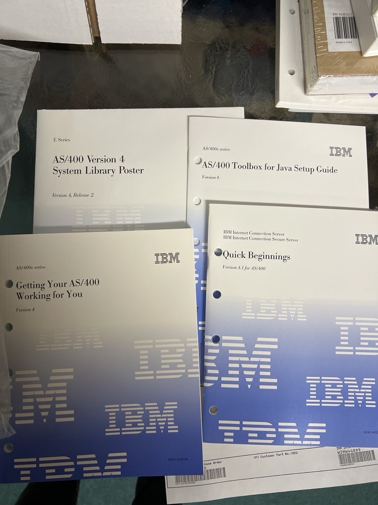 Vintage iBM AS/400 V3&V4 Documentation +Software Lot Sealed Client Access &CD