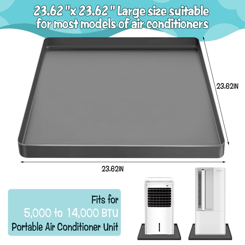 23.6" Silicone AC Drip Pan 5000-14000 BTU