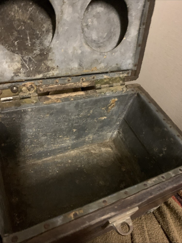 Antique Blasting Box With Metal Interior