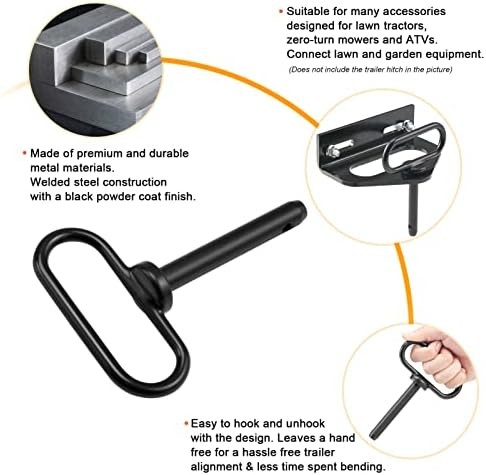 Steel hitch pin for trailer attachments
