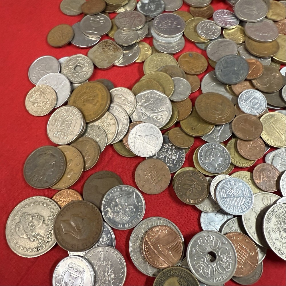 2lbs World Coins - Mixed Countries, Bulk Foreign, Unsesrched