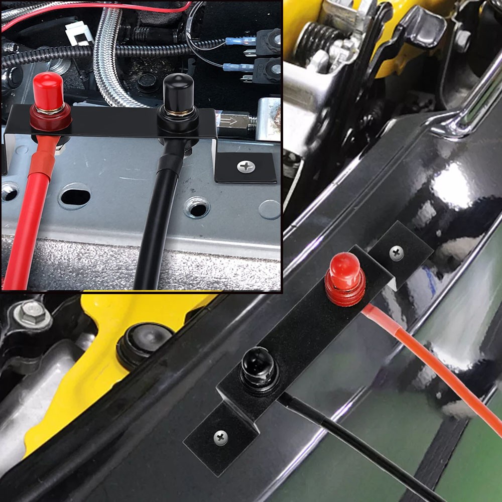 Battery Jump Post Kit Waterproof Remote Battery Jumper Terminals W/Cable & Mount