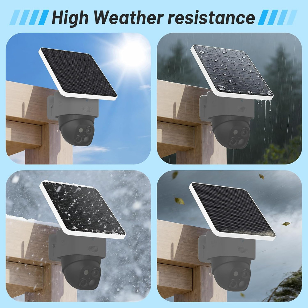 4W Solar Panel Compatible with Eufy Security Solocam S340,Replace the Original 2