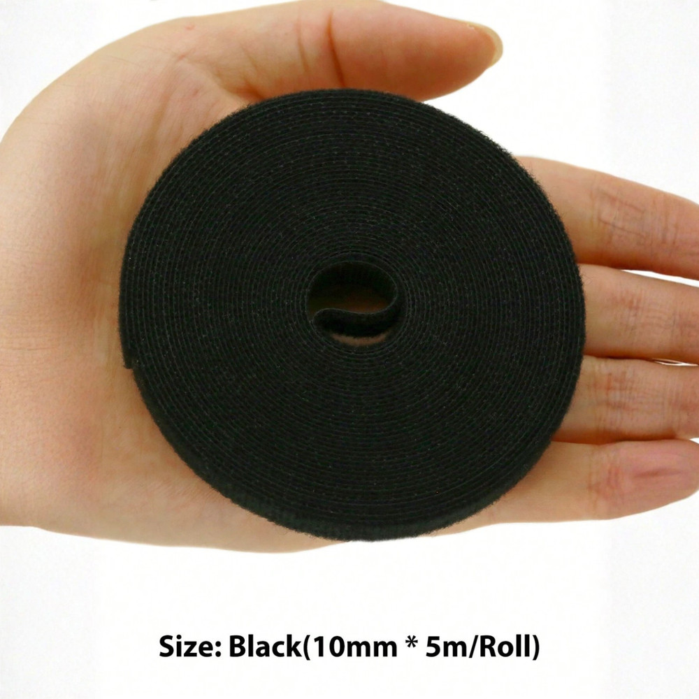 1-5m Reusable Hook and Loop Cable Tie Adjustable Cable Organizer Tape Cord Wrap