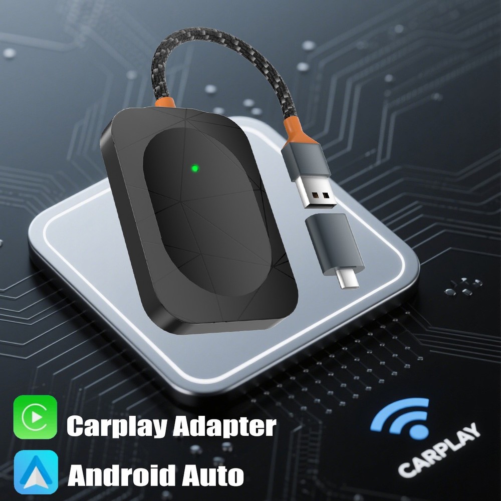 Mini Wireless Carplay Dongle Android Auto Adapter USB Car Connect Box Adapter