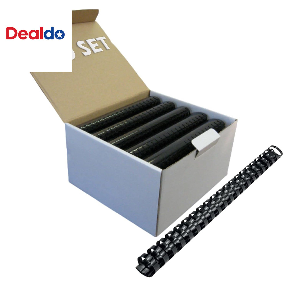Binding Combs - 100 Pack, 3/4" Diameter, 10.75" Overall Length, Black Plastic Bi