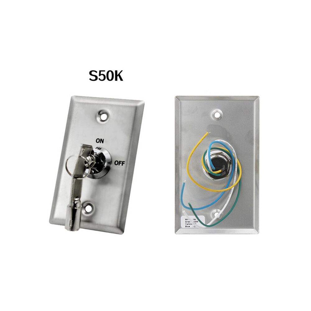 86*50 Stainless Steel Single/Double Pole Emergency Access Control Switch & Key