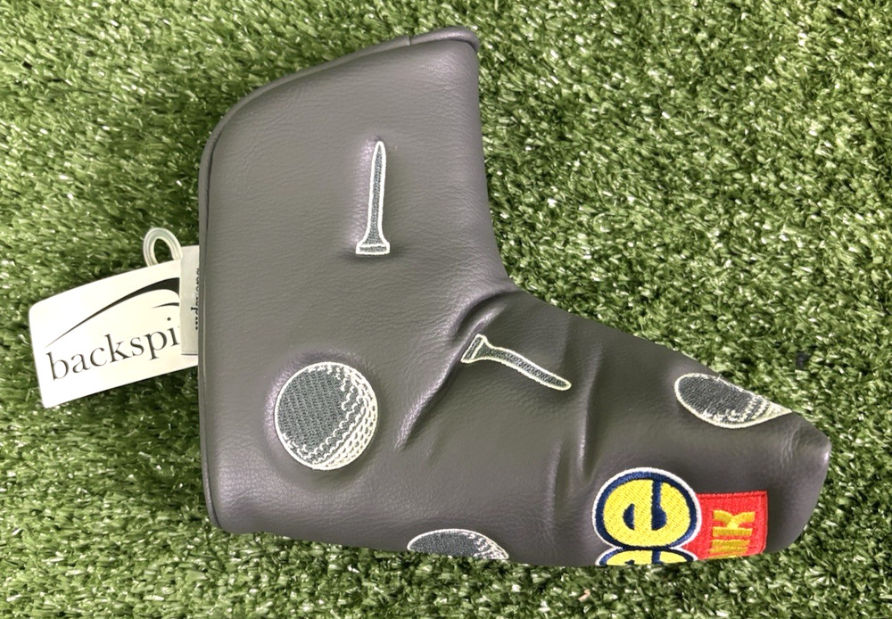BACKSPIN Golf TEE SHANK Blade Putter Headcover NEW