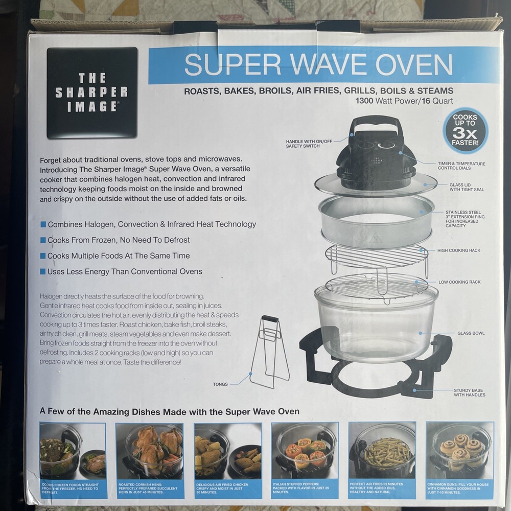 SHARPER IMAGE SUPER WAVE OVEN NEW