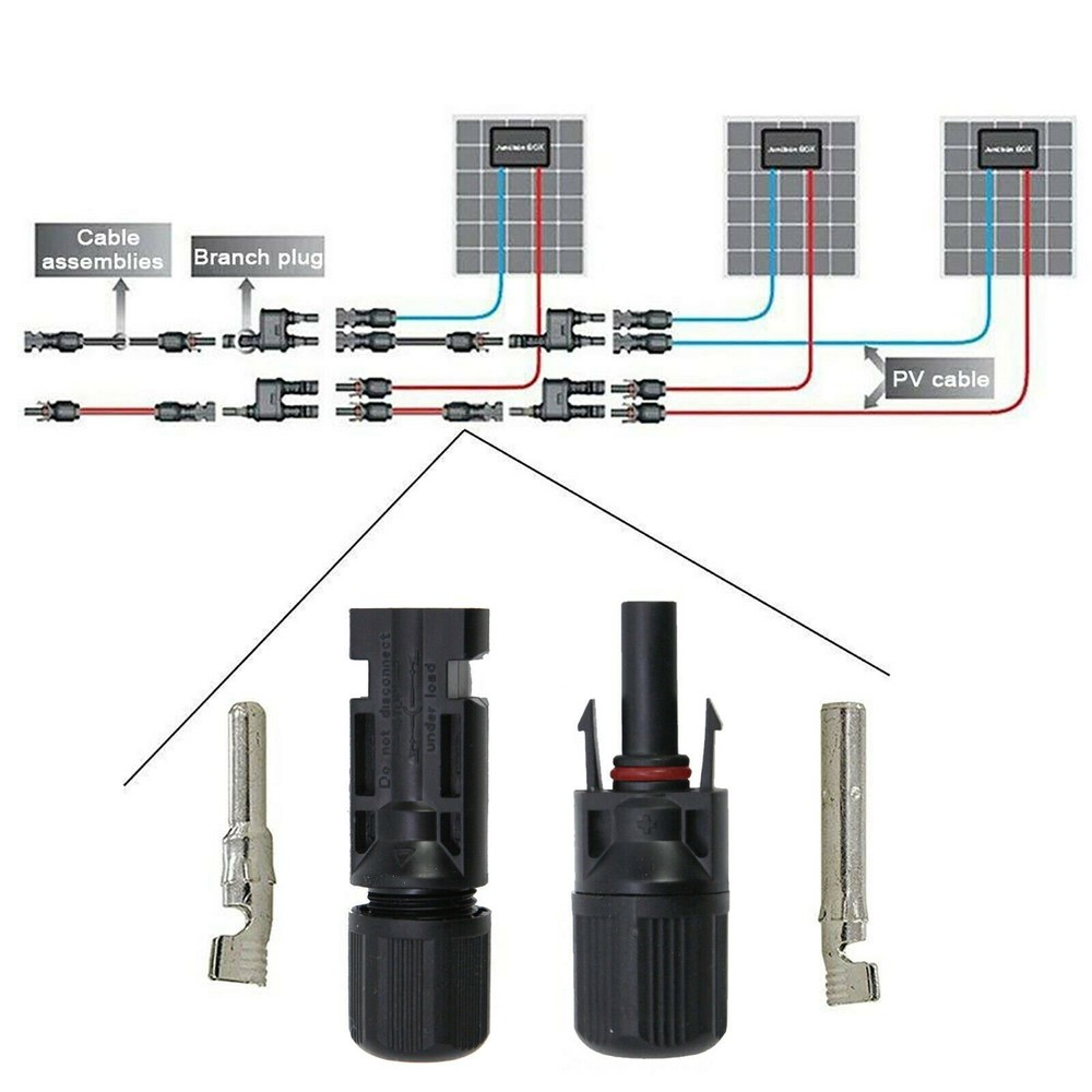 Solar Panel Y/T Branch Cable Connection Waterproof Adapter Extension Free Ship