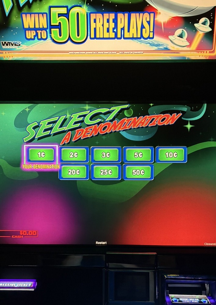 WMS BB2 SLOT MACHINE SOFTWARE GAME CARD ONLY INVADERS FROM PLANET MOOLAH TESTED