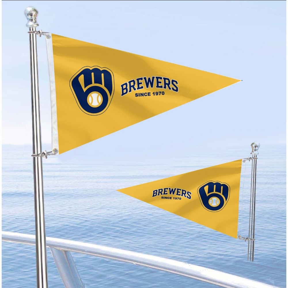 MILWAUKEE BREWERS 12" x 20" FLAG **Double-Sided**