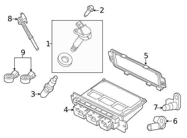 Genuine Ford Engine Crankshaft Position Sensor BR3Z-6C315-B