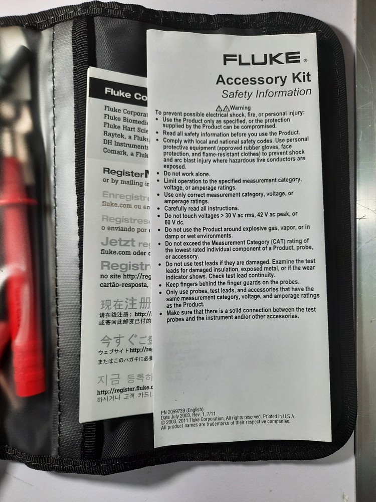 Fluke TLK287 Electronics Master Test Lead / Probe Set New Open Box