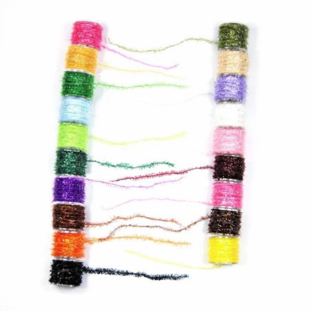 Fly Tying Tinsel ThreadCrystal Flash Cactus Chenille Yarn 59ft – Materialflytie