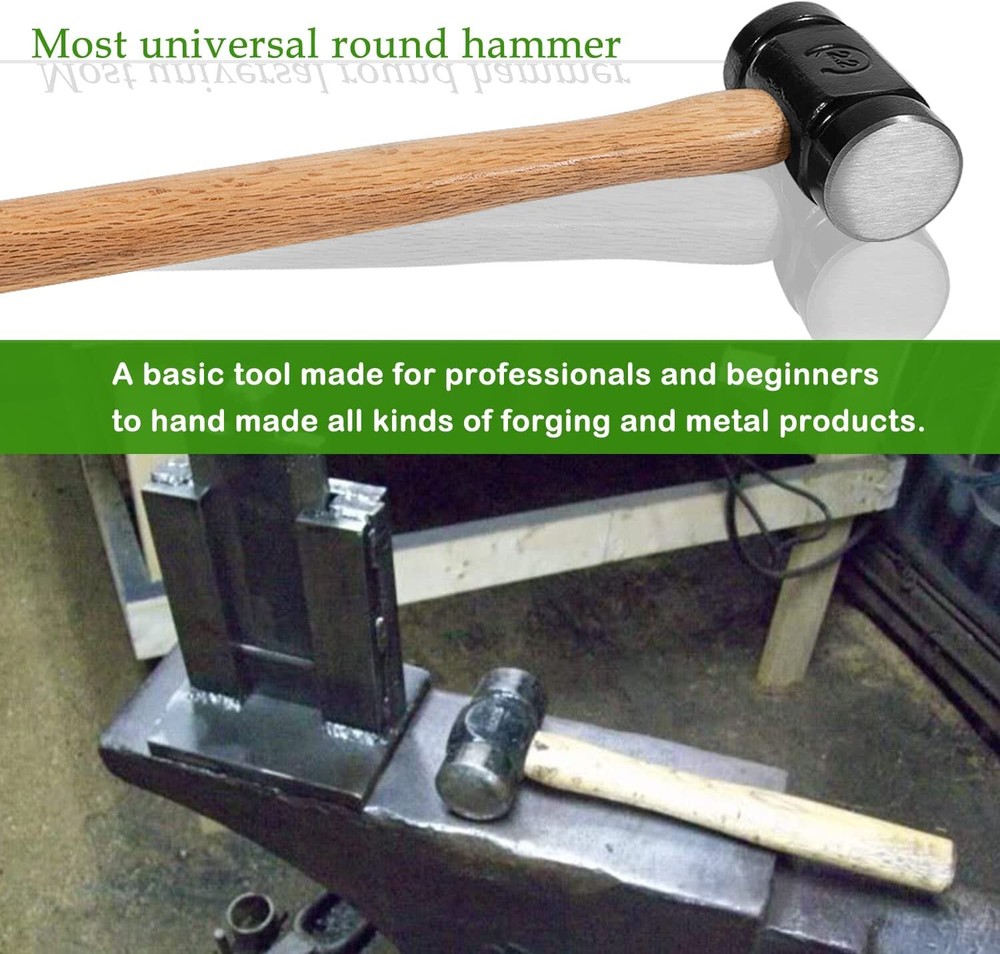 61B 36OZ Double Faced Rounding Hammer Blacksmith Farrier Tool