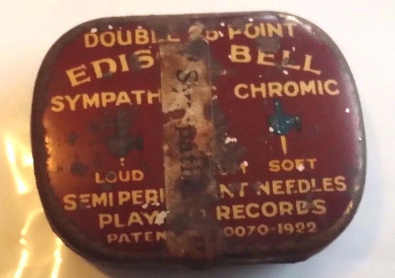 PG126 - 2nd Empty Tin Box Gramophone Tips EDISON BELL NEEDLES 11/16