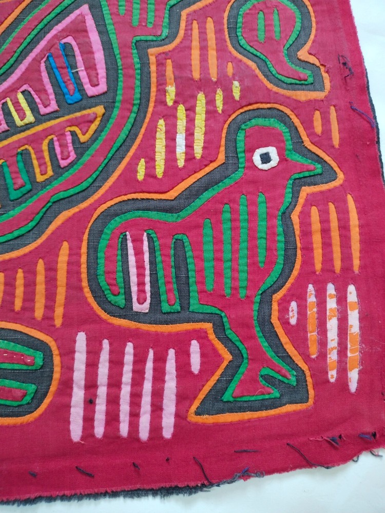 Fantastic mola kuna panama applique embroidery needlework small panel item926