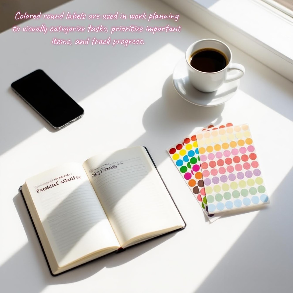 1400 PCS Colored Dot Stickers, 0.75" Round Color Coding 0.75 inch, 20