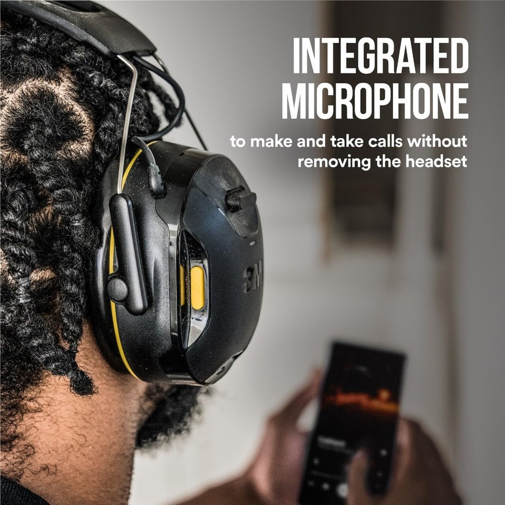 3M WorkTunes Connect Wireless Hearing Protector with Bluetooth Technology, Bl...