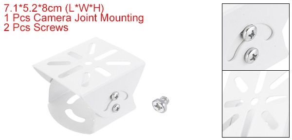 1 Pcs 2" Security Camera Joint Mounting CCTV IP Camera Installation White