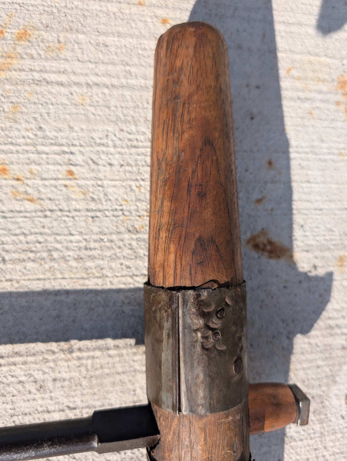 WI Barn Antique Vintage T Handle Barn Beam Hand Drill 2 1/4" Bit x 20 1/4" H