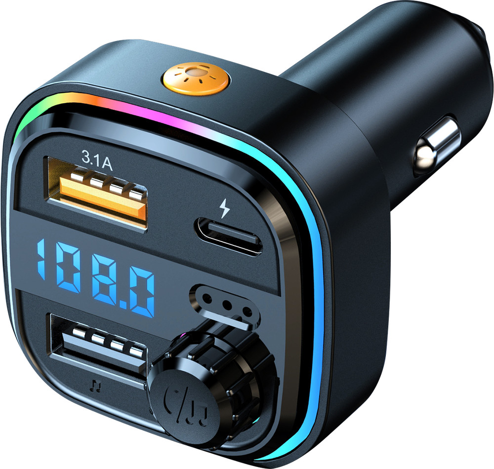 Bluetooth 5.0 Car Wireless FM Transmitter Adapter USB PD Charger AUX Hands LOT