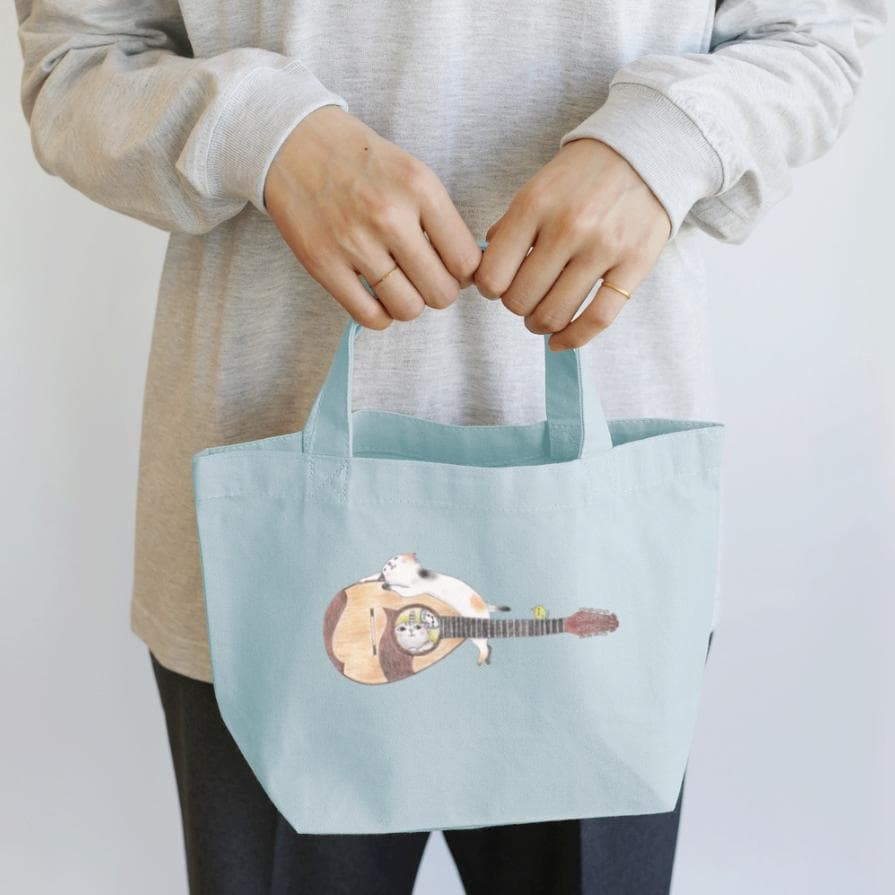 mandolin cat lunch tote