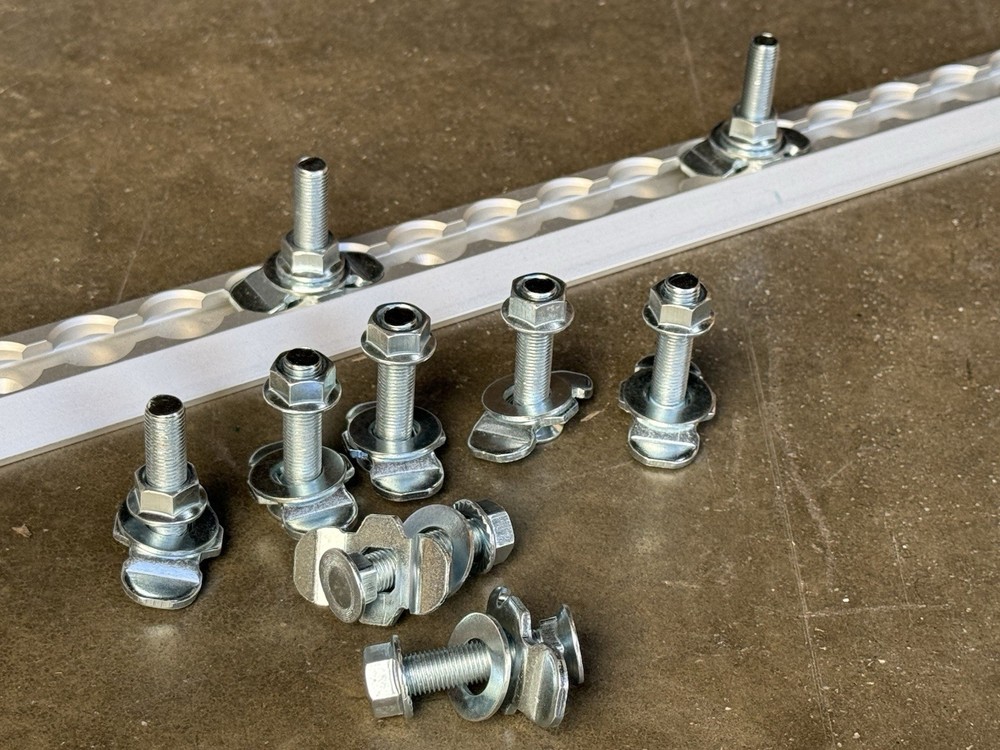 10Pack L-Track Double Lug Threaded Stud Nut Fitting Tie Down,L Track Secure