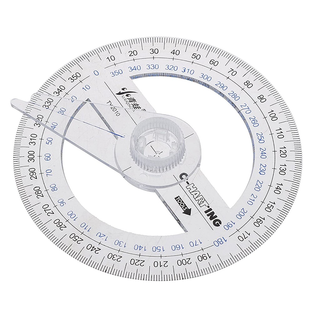 360° Protractor Pack of 2 Protactors Plastic Protractor Math Protractors Clea...