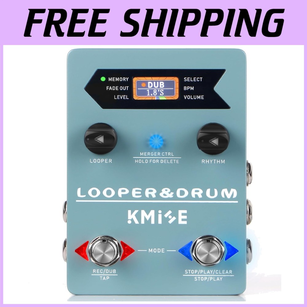 Stereo Guitar Looper Pedal with Drum Grooves