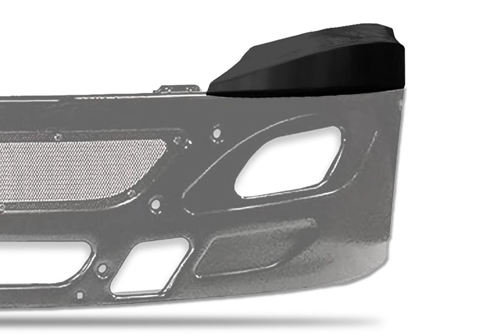 Bumper black Corner Driver Left Side International ProStar + accessories