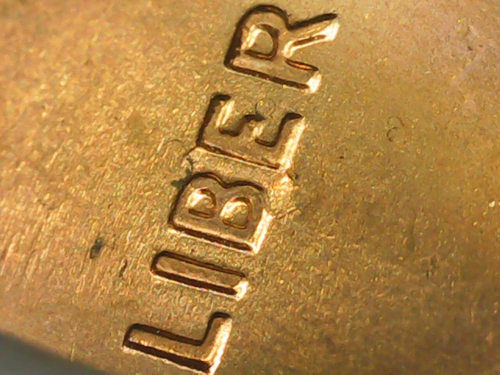 1995 Penny Die Chips Obverse, "BIE" error.