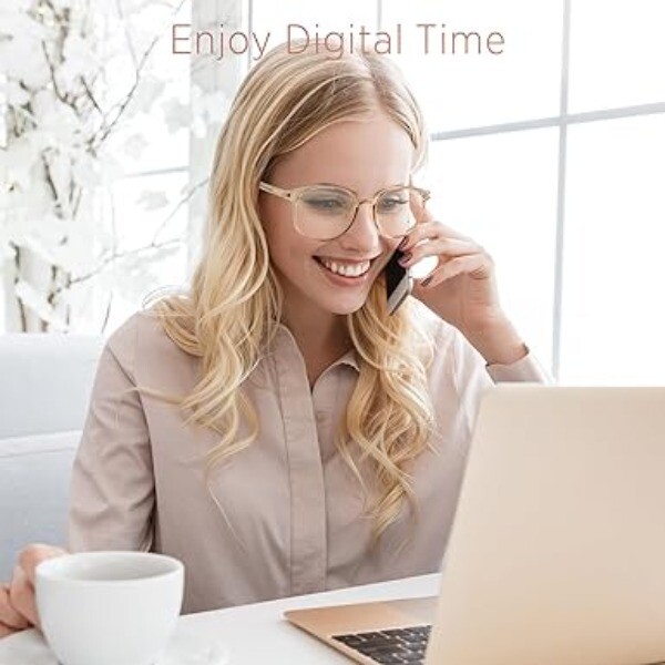 Blue Light Blocking Glasses Women Ease Computer Digital Eye Strain Blurry Vision