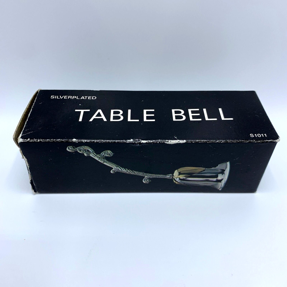 Vintage Silver Plated Table Bell Rose Shaped - S1011