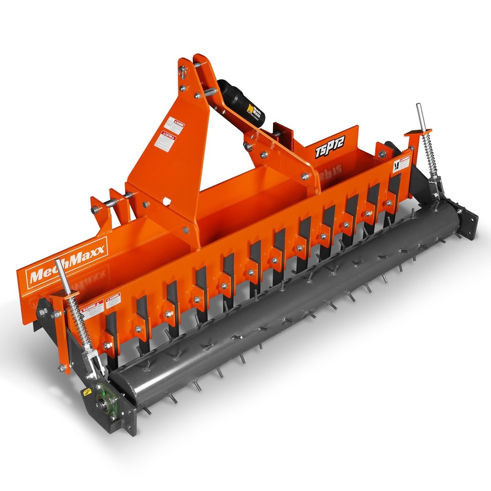3 Point Hitch Tractor 72" Soil Pulverizer Attachment, Single Spiked Roller,TSP72