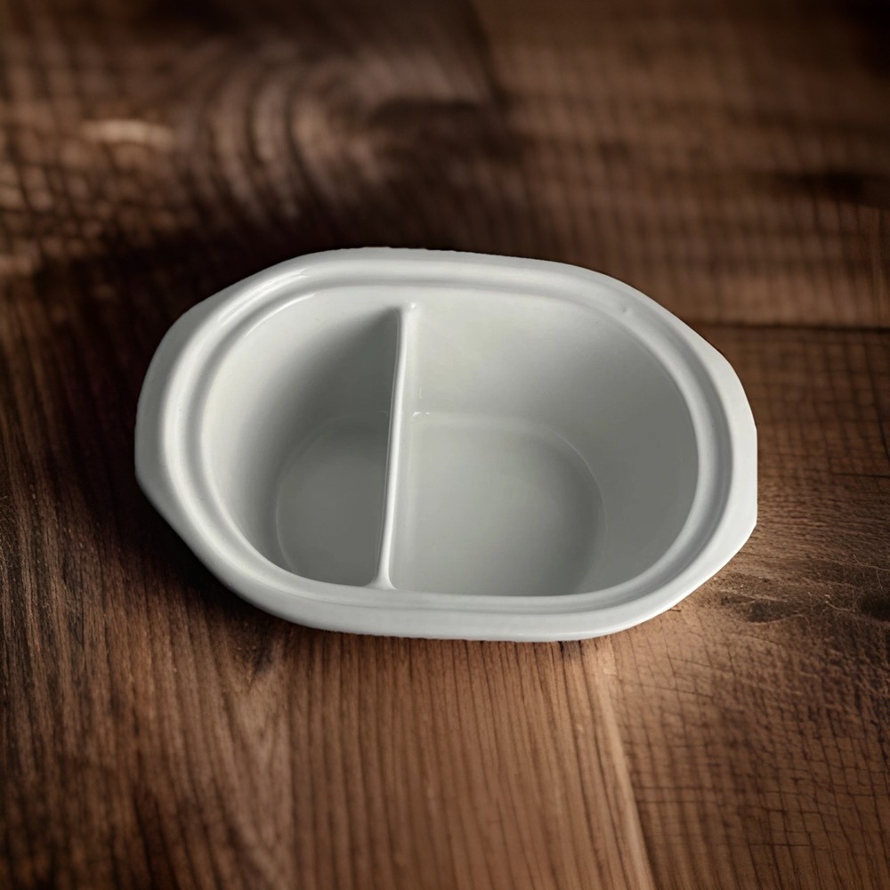 Rival 3780 CROCK POT STONE INSERT Divided Separated 2 Compartment Crockpot 4.5Qt