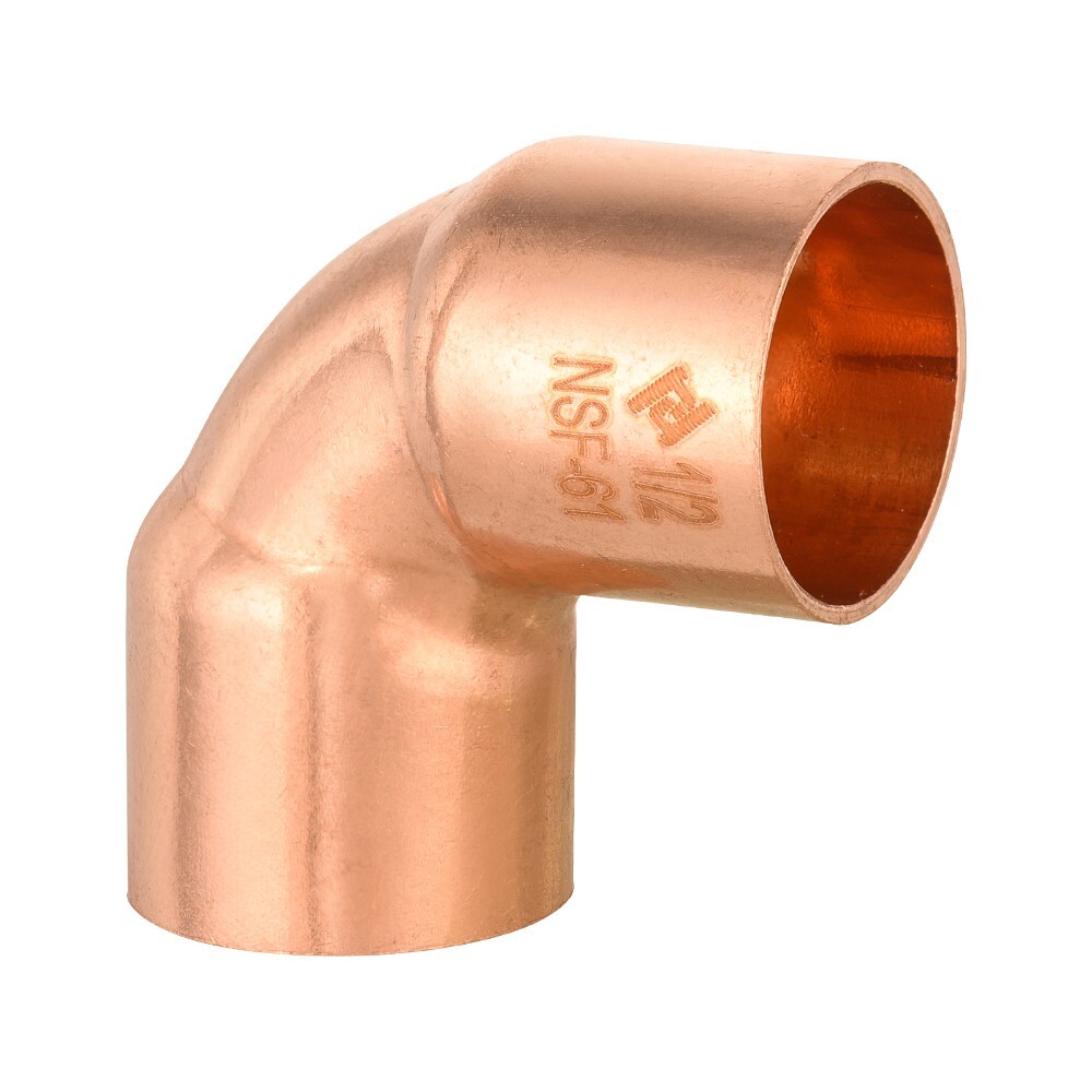 Pro 100 Pack EFIELD 1/2" C X C 90 Degree Elbow , Copper Solder Fittings, No Lead