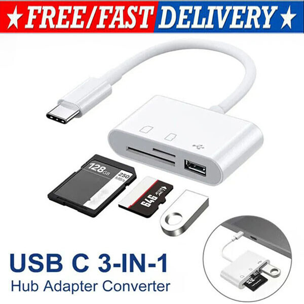 TF/SD Card Adapter Camera Reader Camera Android Type-c For iPhone15 Pro Max LOT