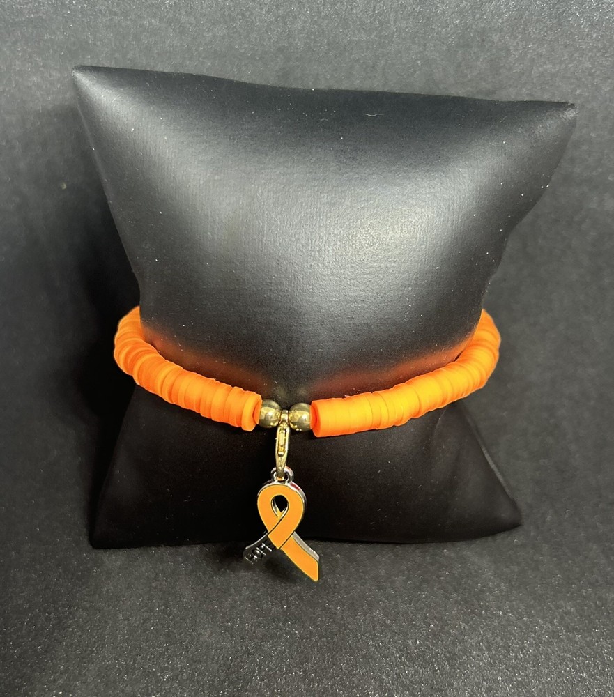 Orange Ribbon (Awareness) Heishi Bracelet
