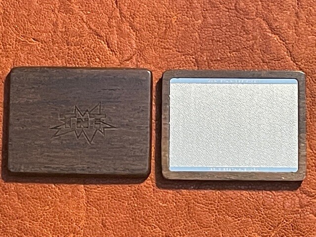 TNT Crocodile File pool cue tip tool. Black Walnut