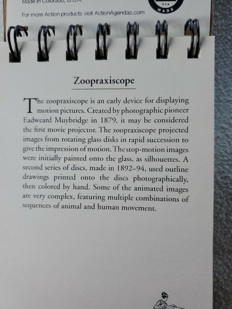 Zoopraxiscope FlipBook Pocket StenoBook