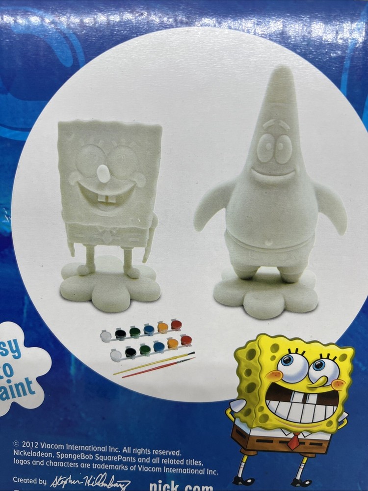 Nickelodeon SpongeBob SquarePants And Patrick Paint Your Own Statue NIB